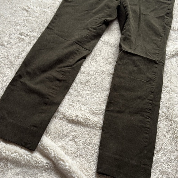 Banana Republic Dark Olive Green Stretch Pants | Classic Straight Leg Trousers - Picture 3 of 6